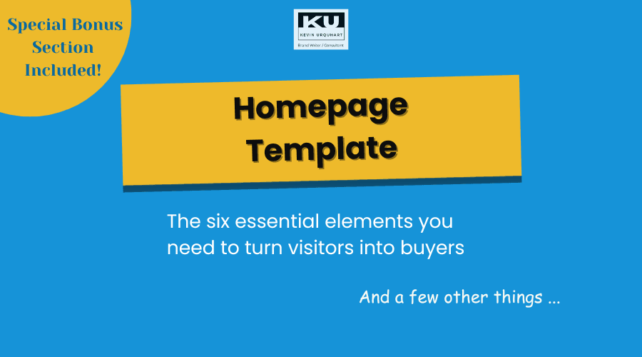 Graphic image of a free homepage template download. 